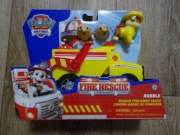 PSI PATROL RUBBLE POJAZD STRAŻACKA WYWROTKA + FIGURKA AKCESORIA FIRE RESCUE
