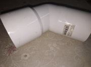 Kolano kolanko PVC 90/60 białe PLASTMO