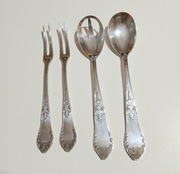 Zestaw posrebrzanych sztućców Hefra