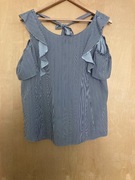 Bluzka w pionowe paski, z falbanami od C&A, r. 40