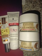 4szt.: Eveline coconut + krem spf50 + Lirene c+e  spf50 
