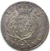 1/6 Talara (złotówka) 1814. Księstwo Warszawskie. Stan III+
