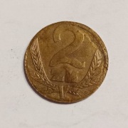 Moneta 2 zł 1986 r destrukt.