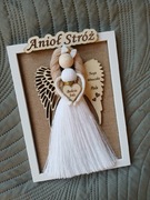 Anioł stróż pamiątka aniołek w ramce