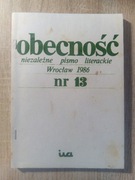 Obecność Niezależne pismo literackie nr 13 1986 (72)