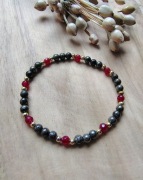 Bransoletka z pirytu i jadeitu