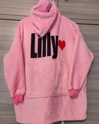 Bluza pluszowa damska S/M kaptur kieszeń gęsta Bez uszkodzeń 