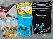 * zestaw 6x koszulek bluzek dla chłopca * r. 134