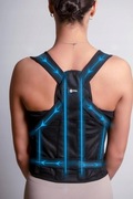 Korektor postawy stabilizator na plecy na rzep wsparcie kręgosłupa M Czarny