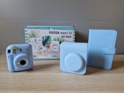Aparat Instax mini 12 Set Box (album + etui) Niebieski - NOWY, NIEUŻYWANY