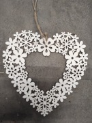 Zawieszka wesele ozdoba białe serce