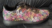 Skechers - czarne w kolorowe serca - rozmiar 41