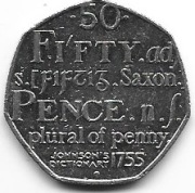 W.Brytania 50 pence 2005 okol.