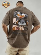 Warner Bros Looney Tunes Vintage T-Shirt Oversize Brown XL Streetwear