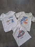 3 koszulki chłopięce krótki rękaw rozm. 86 cm