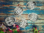 Jajka frywolitkowe nie szydełkowe, jaja, pisanki 