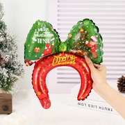 Świąteczna Opaska balonowa na głowę Folia Aluminiowa Kokarda Choinka