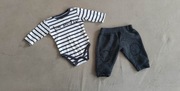 Komplet niemowlęcy dla chłopca body spodnie dresowe Cool Club r..62
