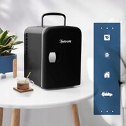 Mini lodówka AstroAI, 4-litrowa lodówka 6 puszek, 220 V AC + 12 V DC 