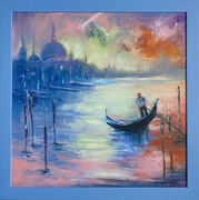 WENECKI GONDOLIER - OBRAZ OLEJNY RĘCZNIE MALOWANY
