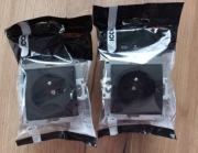 gniazdo z uziemieniem czarny mat ICON Karlik