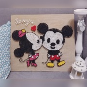 Myszka miki mini Obraz stringart idealny prezent