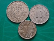 Meksyk Boliwia Peru Centavos 1879, 1882 i 1908