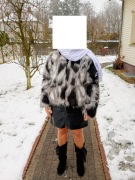 Krótkie barwne futerko damskie rozmiar S\M