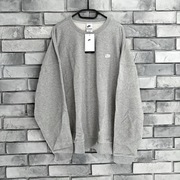 Bluza bez kaptura crewneck nike air Swoosh haft logo szara grey Tech drill