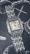 zegarek cartier santos iced out