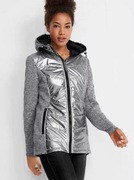 CREATION L SREBRNO-SZARA LETNIA KURTKA BLUZA ROZPINANA 46