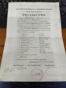 Świadectwo szkolne NAŁĘCZÓW 1944 Szkoła Spółdzielczości Rolniczej