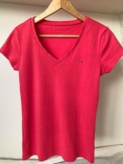 Tommy Hilfiger koszulka damska S/M bawełna basic logo czerwona