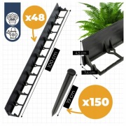 Obrzeża ogrodowe, trawnikowe