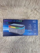 Bezprzewodowy głośnik Led ładowarka budzik 