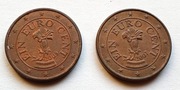 1 euro cent 2007 + 2009  Kwiat goryczki Austria