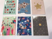 Zestaw zeszytów A5 16 kartek trzy linie kolorowe 4 sztuki