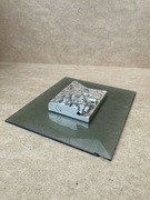 płaskorzeźba  KKRISA MADE IN ITALY KRISA w blaszcze na szkle