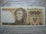 BANKNOT NBP PRL 500 ZŁOTYCH 1982 ROK SERIA DU KOŚCIUSZKO UNC