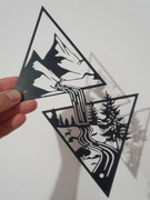 Dekoracja ścienna góry rzeki natura metalowa IKEA