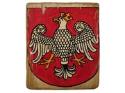 Orzeł piastowski patriotyczny malowany na desce 