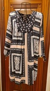 Wizytowa TUNIKA SUKIENKA w stylu indyjskim jakby patchwork L-XL jak nowa