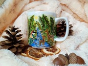 Żołna i sarenki w pejzażu źródło księżycowe i słoneczne 270 ml.