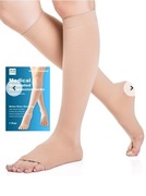 MEDYCZNE PODKOLANÓWKI UCISKOWE XXL  KOLOR BEŻOWE .