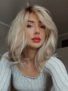Peruka dla kobiet blond bob ombre nowa jak naturalne 