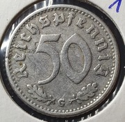50 Reichspfennig 1935 G !! , Niemcy, N: 8.540.000 szt.