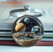 Brelok ze wzorem planety, modny dodatek.