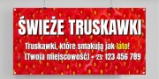 BANER REKLAMOWY ŚWIEŻE TRUSKAWKI SKLEP WARZYWNIAK TARGOWISKO 1x0,5 m
