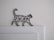 Geometryczny kot 23x18cm czarny HDF