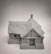 Średniowieczna wioska, zestaw, domki, akcesoria skala H0 1:87